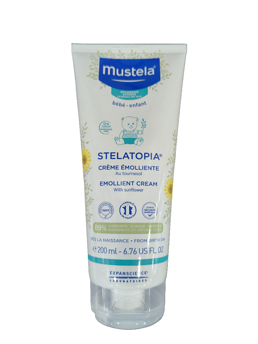 Mustela Stelatopia Emollient Baby Cream - with Natural Sunflower - 200ml