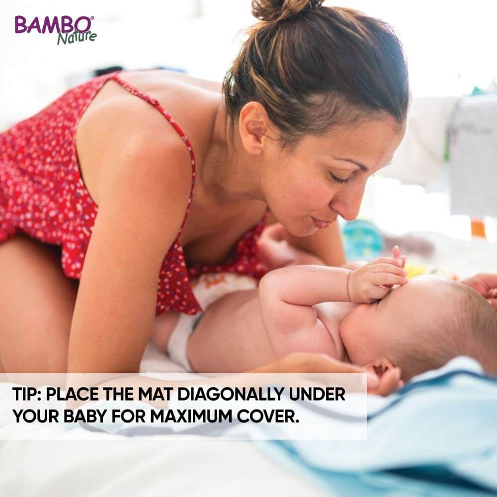 Bambo Nature Changing Mats - Eco-Friendly Disposable Baby Changing Pads, 10 Pack Highly Absorbent and Leak-Proof with Soft Top Layer, Ideal for Home and Travel Diaper Changes