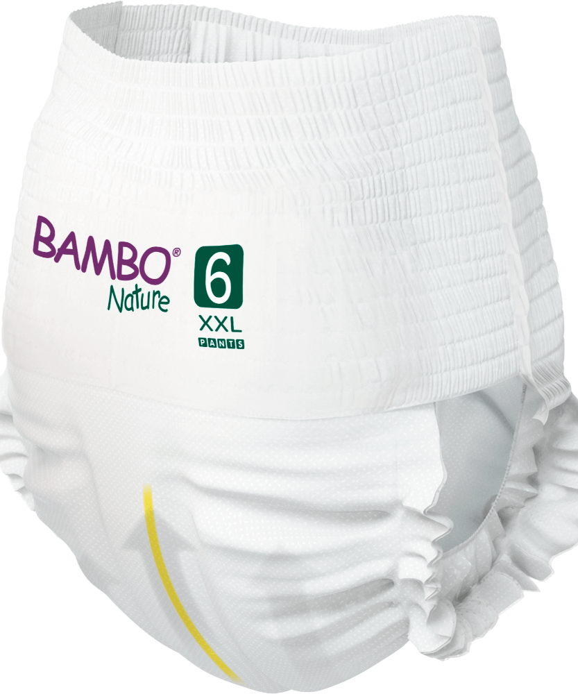 Bambo Nature Pant Style Diapers 6 - XXL 15+ kgs Pack of 18 Diapers | Skin-Friendly & Eco-Friendly - MINIMEE KIDS