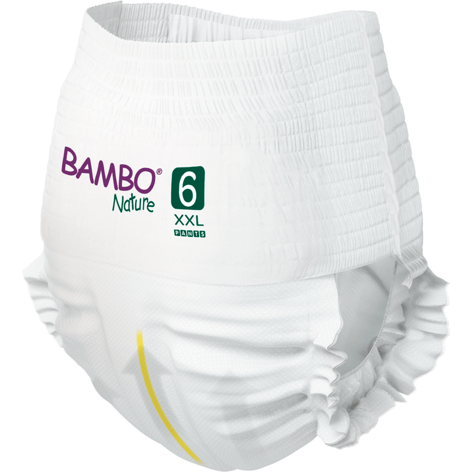 Bambo Nature Pant Style Diapers 6 - XXL 15+ kgs Pack of 18 Diapers | Skin-Friendly & Eco-Friendly - MINIMEE KIDS