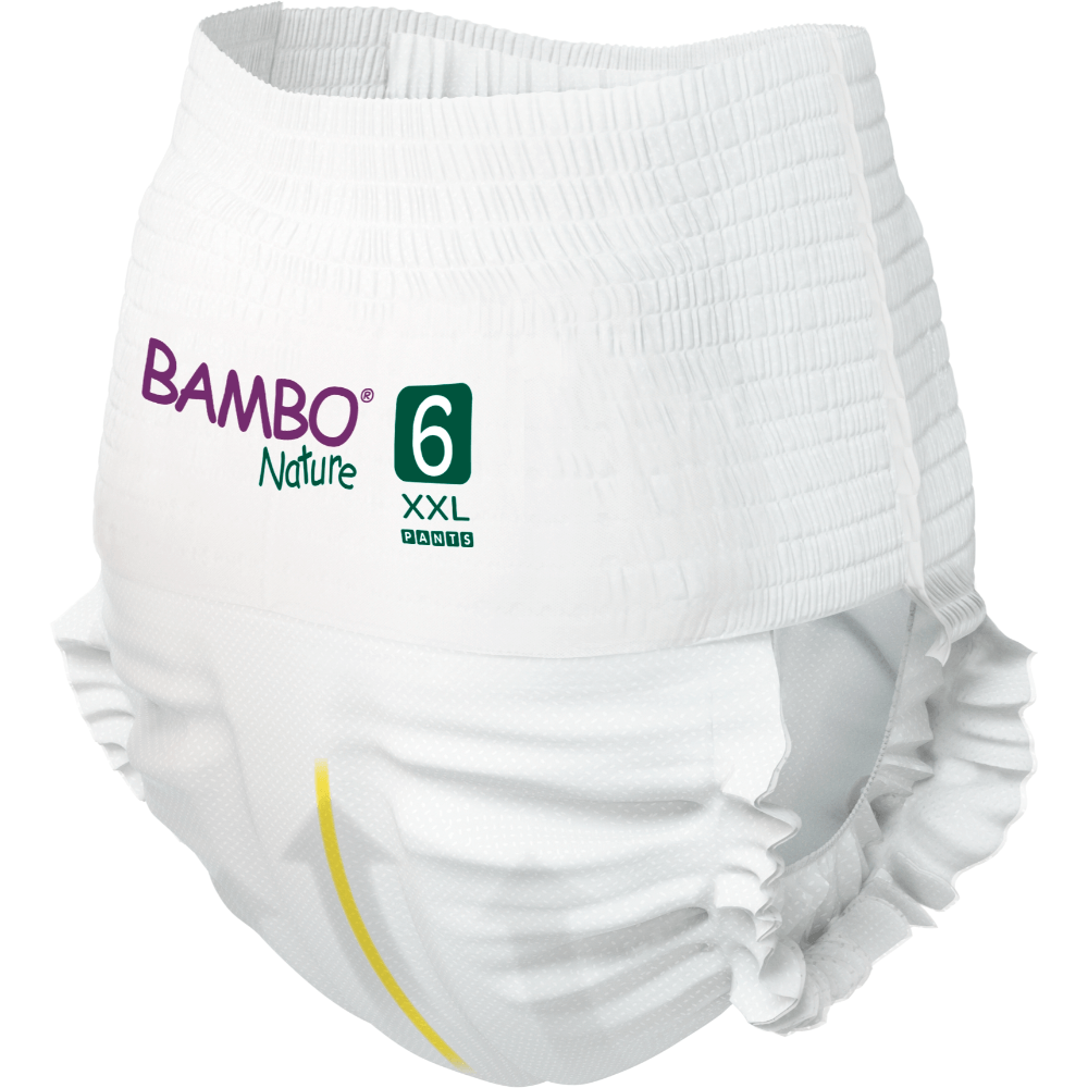 Bambo Nature Pant Style Diapers 6 - XXL 15+ kgs Pack of 18 Diapers | Skin-Friendly & Eco-Friendly - MINIMEE KIDS