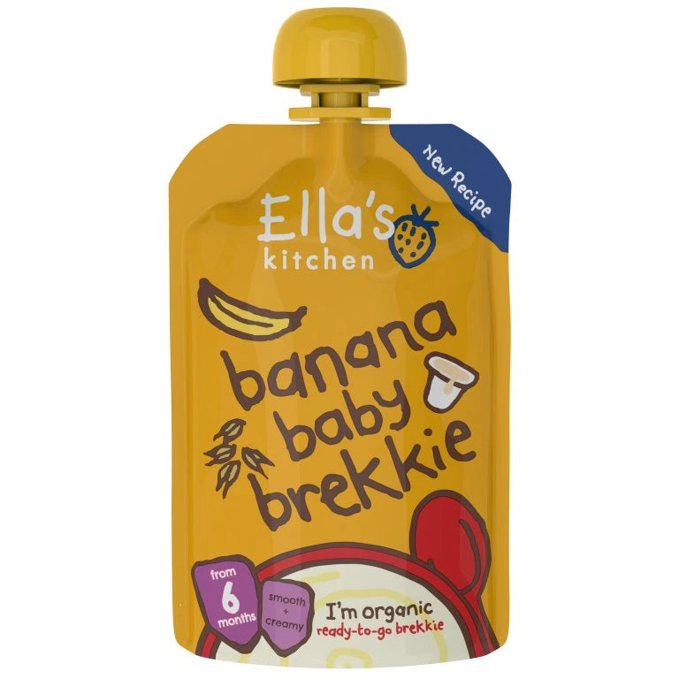 Ella's Kitchen Banana Baby Brekkie – Organic Purees for 6+ Months | 100g