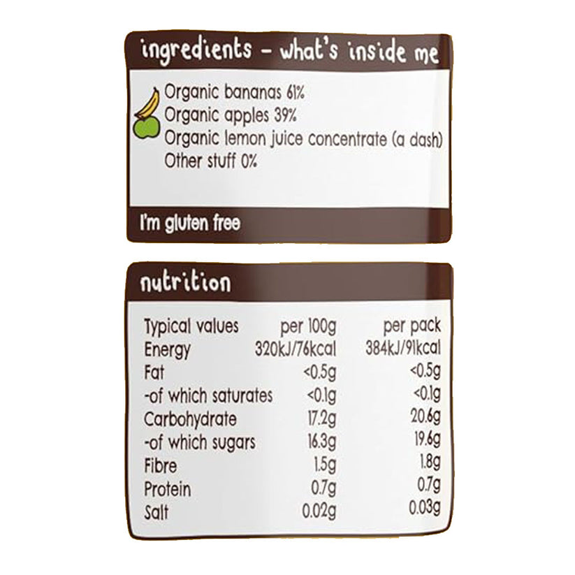 Ella's Kitchen Organic Bananas + Apples Puree - from 4 months | Perfect Smooth Baby Food | 120g