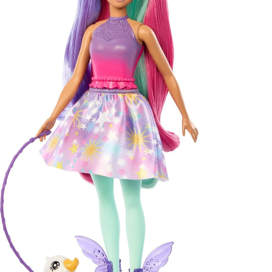 Barbie A Touch Of Magic The Glyph Doll with Fantasy Outfit, Ombre Bodice & Pet Duck – Includes Wing Accessories & Comb – Magical Gift for Kids 3+ Years | JCW50