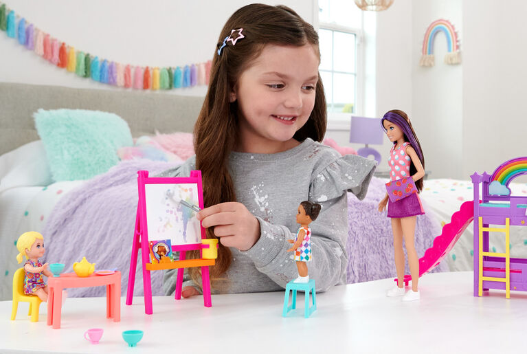 Barbie Skipper Babysitters Inc. Ultimate Daycare Playset with 3 Dolls, Furniture, Bunk Beds, and 15+ Accessories for 3+ Years