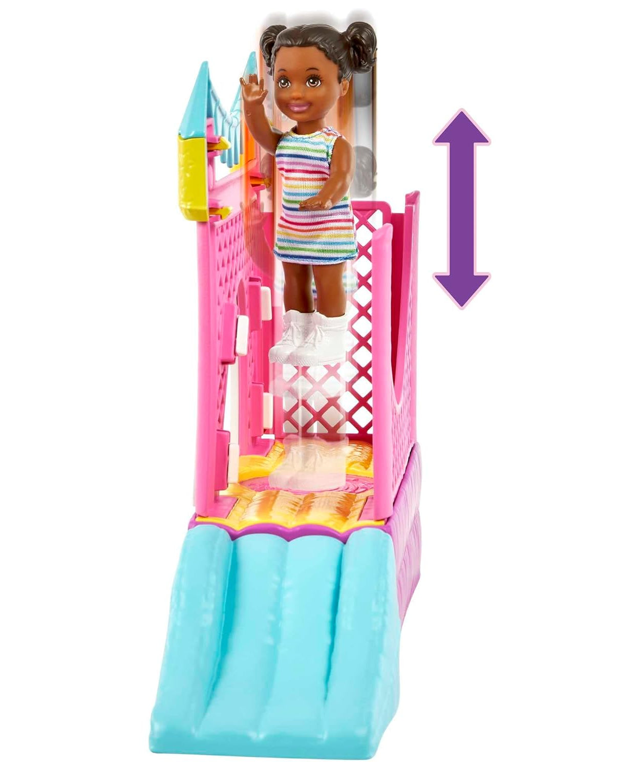 Barbie Skipper Babysitters INC Playset with Bounce House, Swing & Tricycle – Fun Playground Adventure for Kids 3+ Years - MINIMEE KIDS