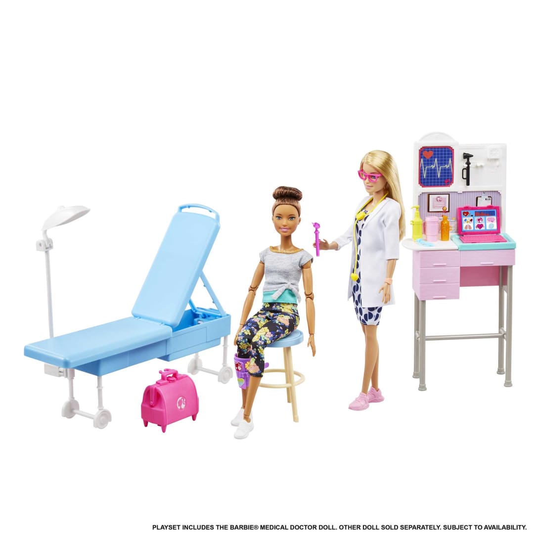 Barbie - You Can Be Anything | Doctor Playset with Interactive Medical Tools and Exam Station for Kids Aged 3+