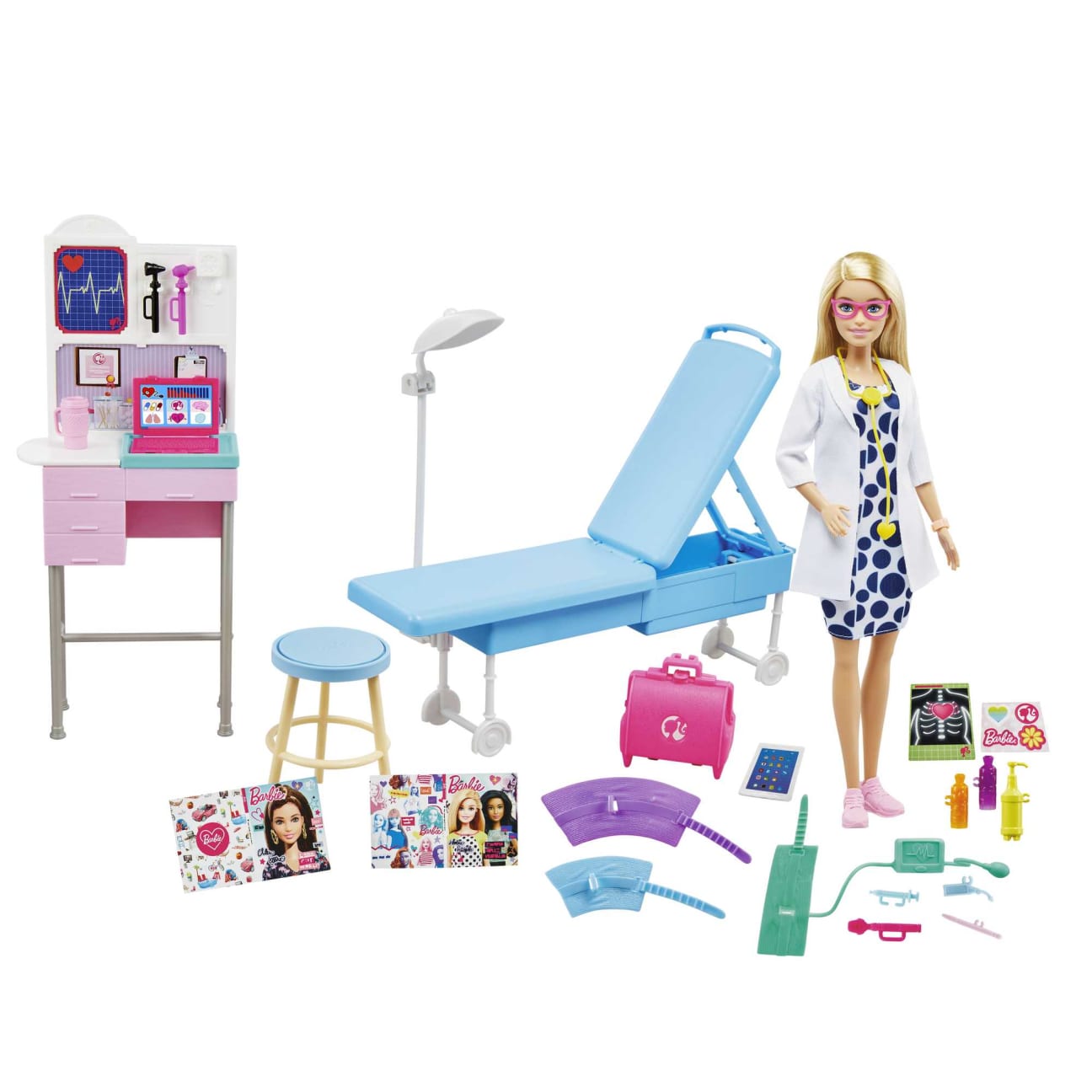 Barbie - You Can Be Anything | Doctor Playset with Interactive Medical Tools and Exam Station for Kids Aged 3+