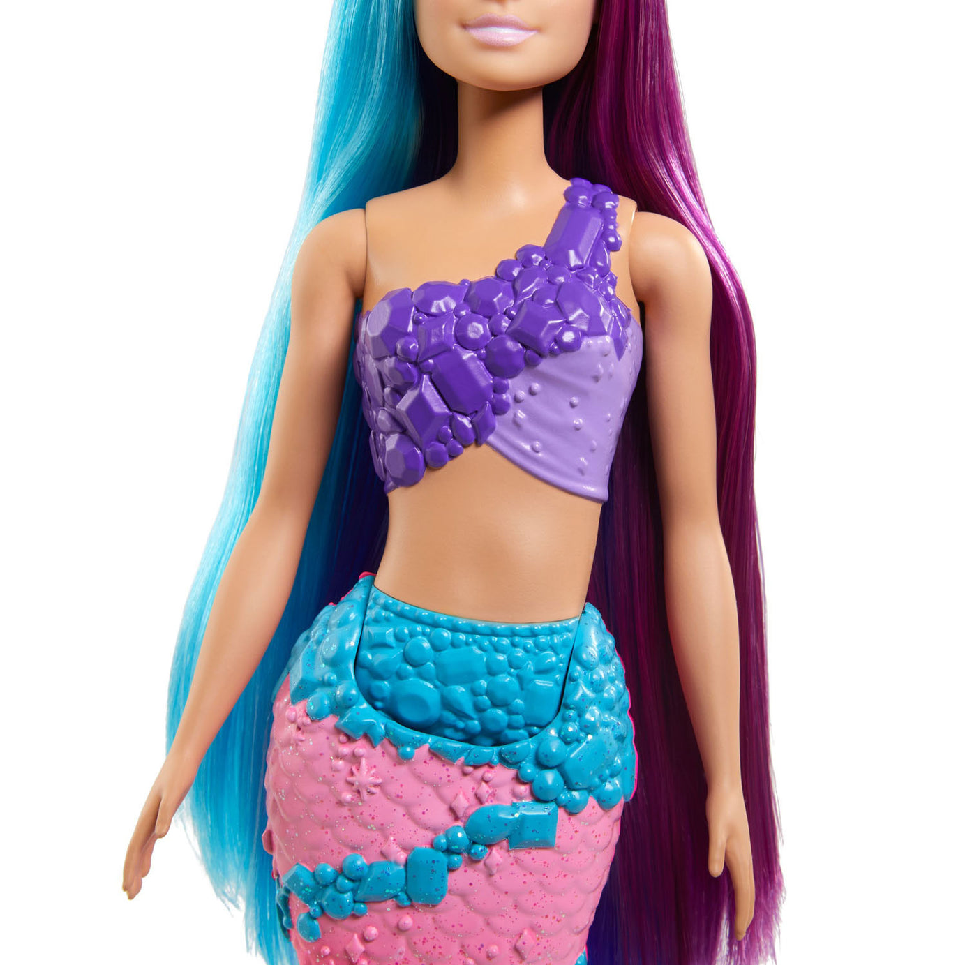 Barbie Dreamtopia Mermaid Doll (13-Inch) with Extra-Long Two-Tone Fantasy Hair, Hairbrush, Tiaras & Styling Accessories, Perfect Gift for Ages 3 and Up