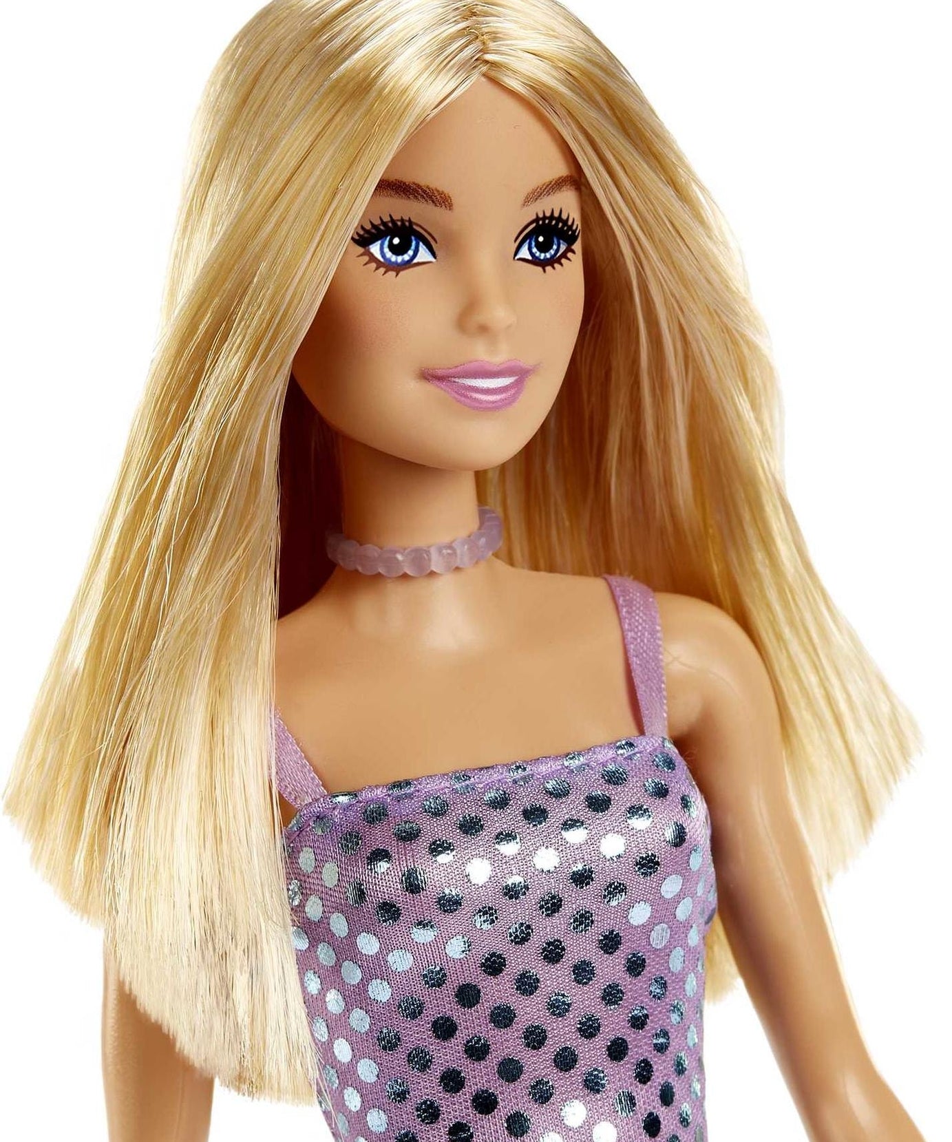 Barbie Blonde Hair Doll in Lavender Metallic Mini Dress with High Heels & Accessories – Fashion Play Doll for Kids 3+ Years | HJR93 - MINIMEE KIDS
