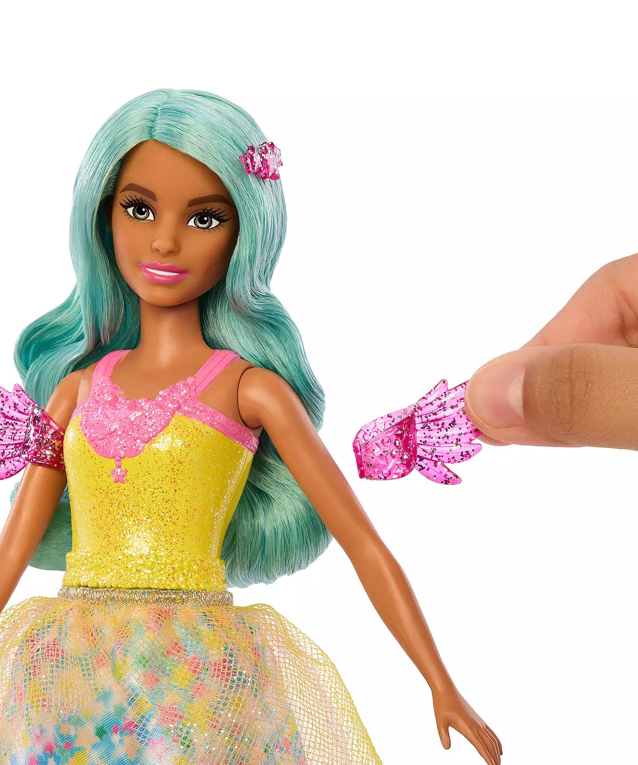 Barbie A Touch Of Magic Teresa Doll with Fairytale Outfit, Fantasy Hair & Pet Bunny – Includes Wing Accessories & Comb – Magical Gift for Kids 3+ Years | JCW51