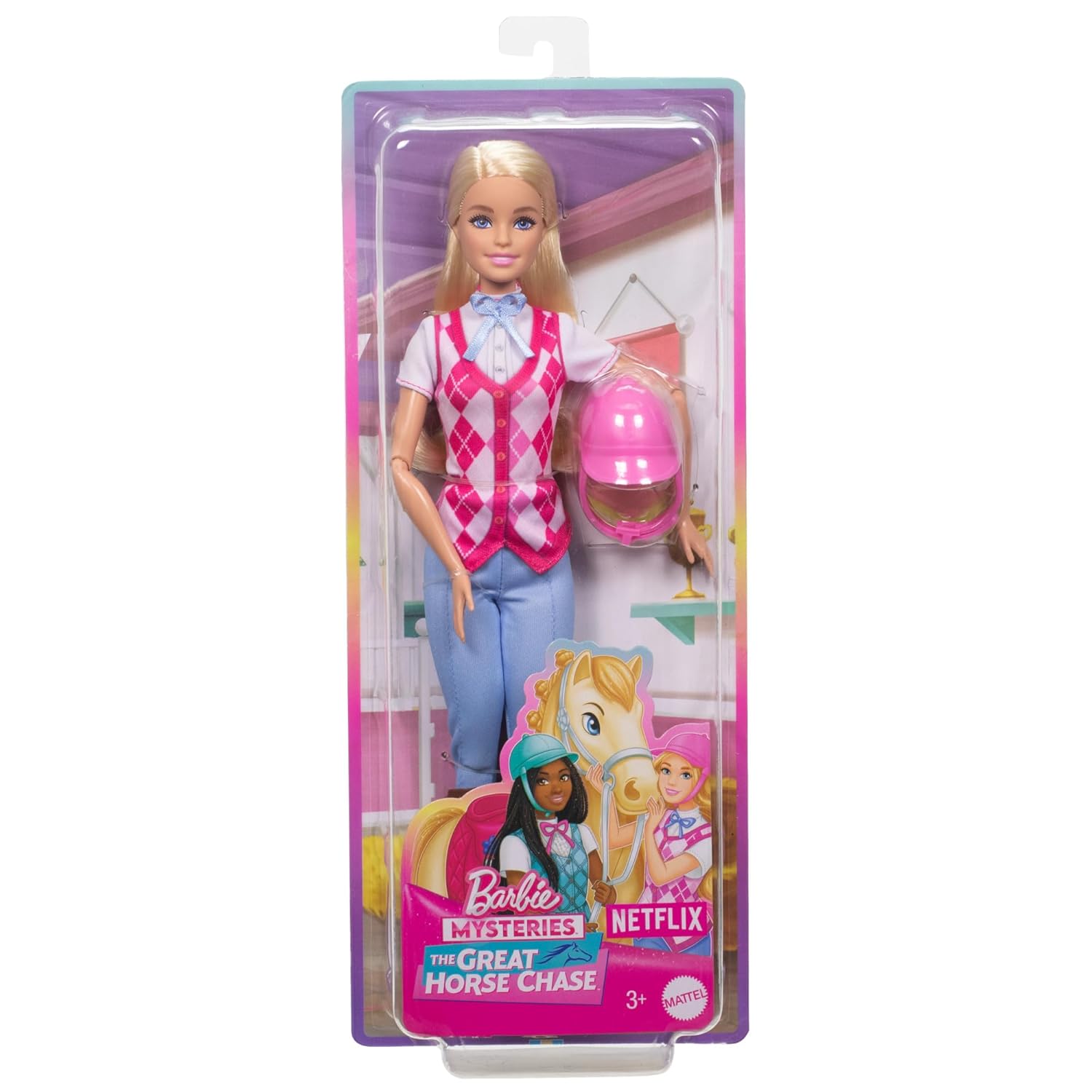 Barbie Malibu Doll with Riding Outfit & Accessories from Barbie Mysteries: The Great Horse Chase – Bendable Joints for Realistic Play – For Kids 3-8 Years | HXJ38