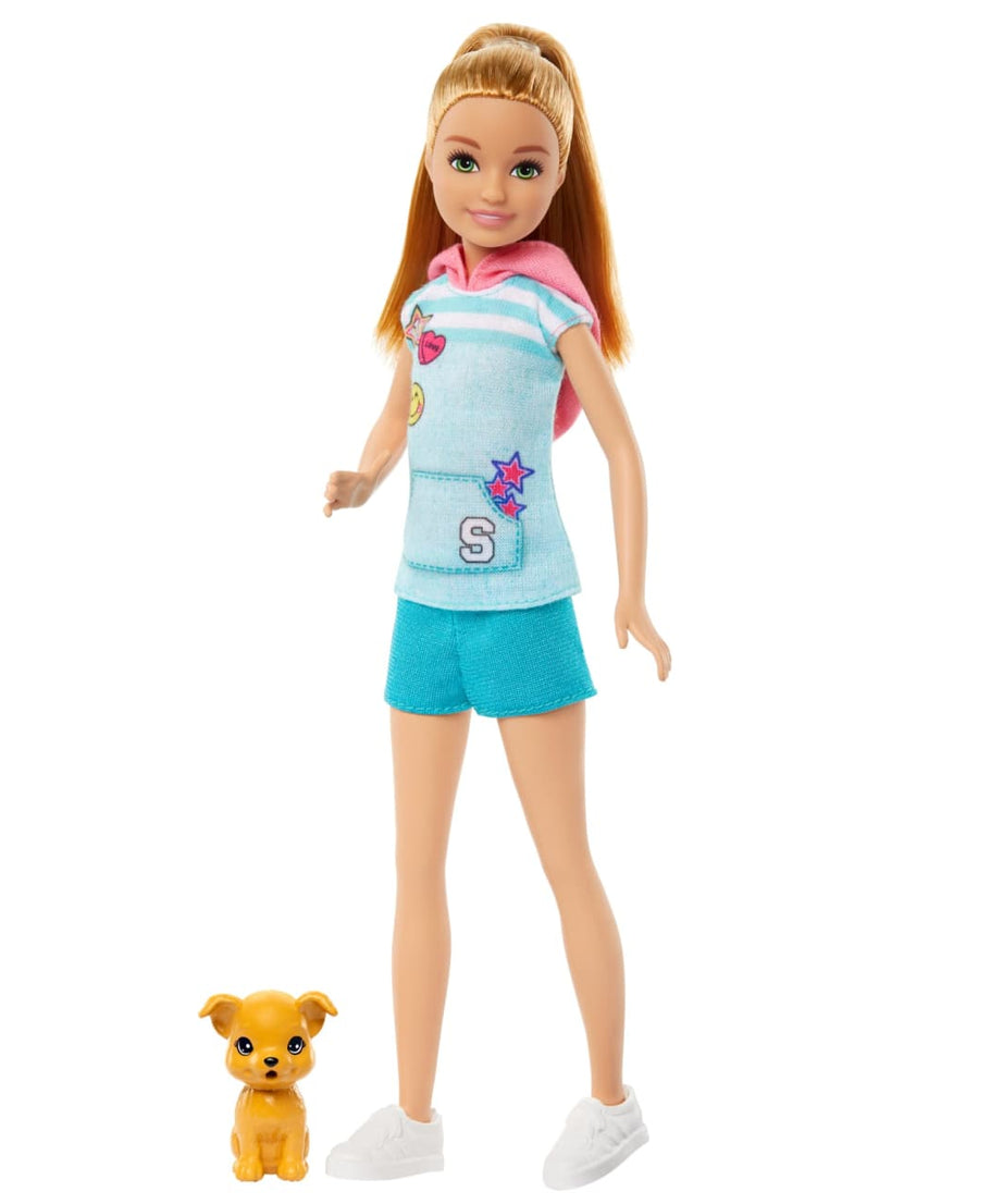 Barbie Stacie Doll with Pet Dog – Inspired by Barbie and Stacie to the Rescue Movie – Adventure Playset for Kids 3+ Years | HRM05
