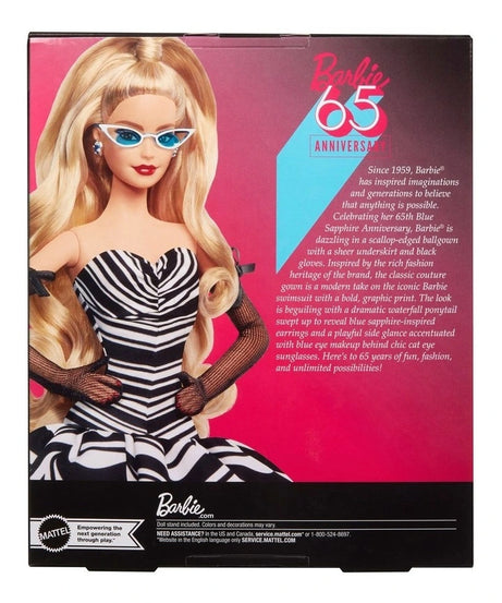 Barbie Signature 65th Anniversary Collectible Doll | Blonde Hair Gown - HRM58