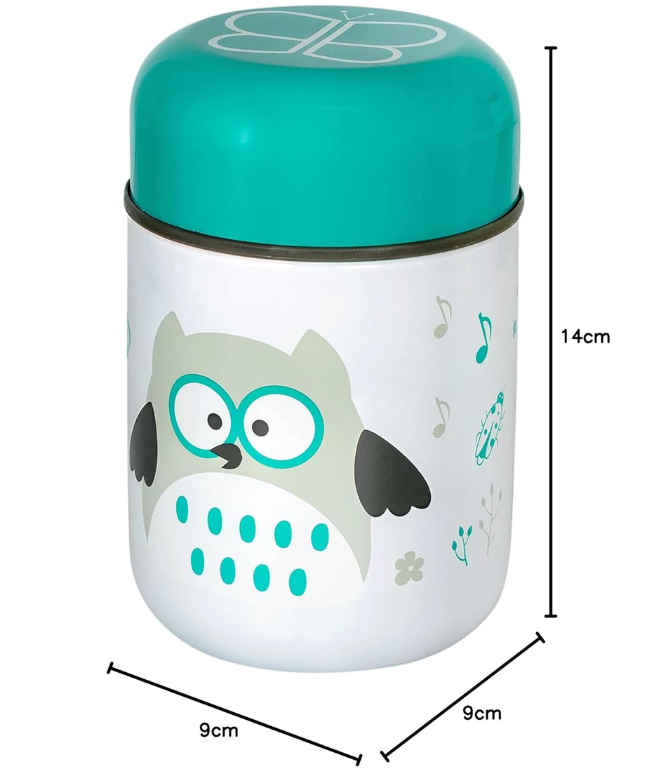 BBLÜV Foöd Insulated Food Container with Foldable Spoon and Bowl for 6+ Months - 300ml | Aqua, Airtight & Leak-Proof, Keeps Food Hot/Cold for 8 Hours