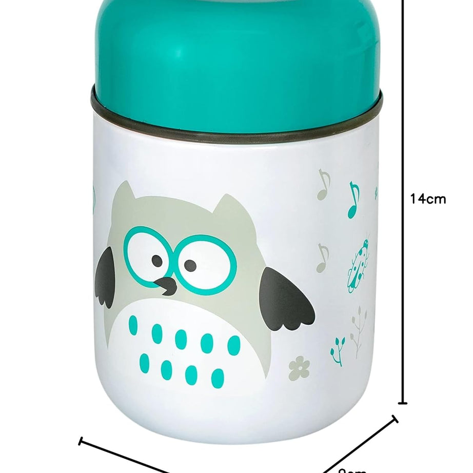 BBLÜV Foöd Insulated Food Container with Foldable Spoon and Bowl for 6+ Months - 300ml | Aqua, Airtight & Leak-Proof, Keeps Food Hot/Cold for 8 Hours