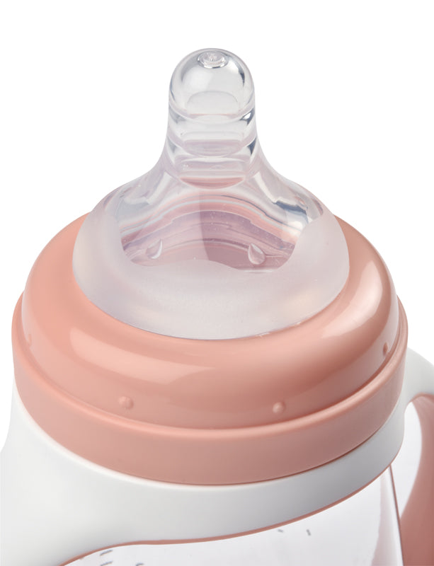 Beaba 2-in-1 Learning Bottle 210ml - Transition Bottle with Soft Spout and Handles for Babies | Leak-Proof and BPA-Free Training Bottle