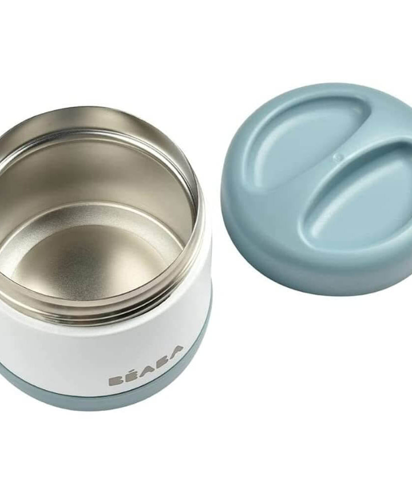 Beaba Thermo-Portion Stainless Steel Vacuum Insulated Food Jar - 500 ml | 4m+ | Keeps Food Warm & Cold