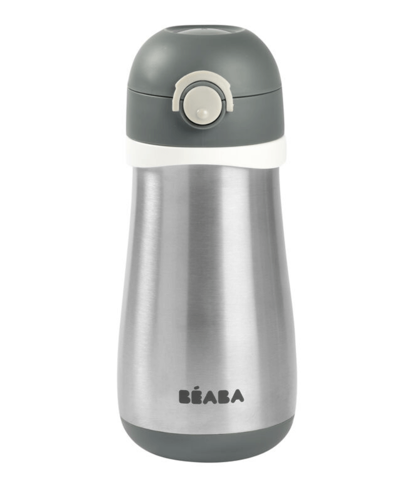 Beaba Stainless Steel Bottle with Spout & Handle for Toddlers 18+ Months | 350ml | Durable & Leak-Proof Design