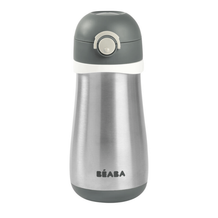 Beaba Stainless Steel Bottle with Spout & Handle for Toddlers 18+ Months | 350ml | Durable & Leak-Proof Design
