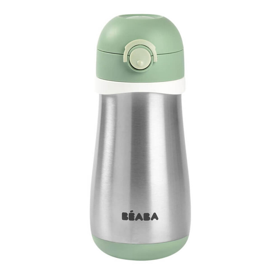 Beaba Stainless Steel Bottle with Spout & Handle for Toddlers 18+ Months | 350ml | Durable & Leak-Proof Design