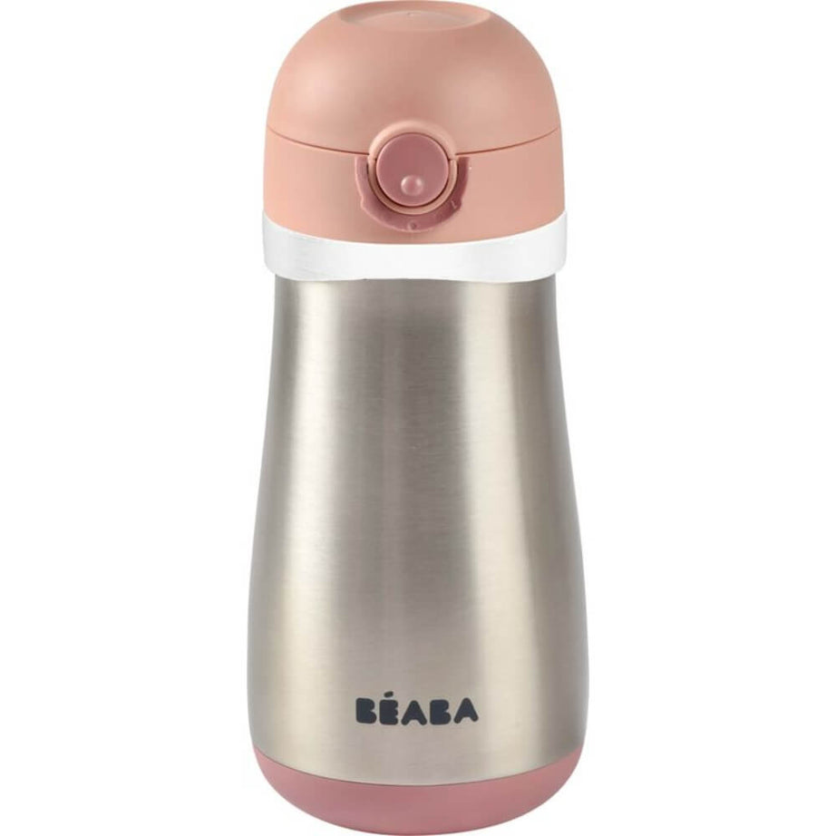 Beaba Stainless Steel Bottle with Spout & Handle for Toddlers 18+ Months | 350ml | Durable & Leak-Proof Design