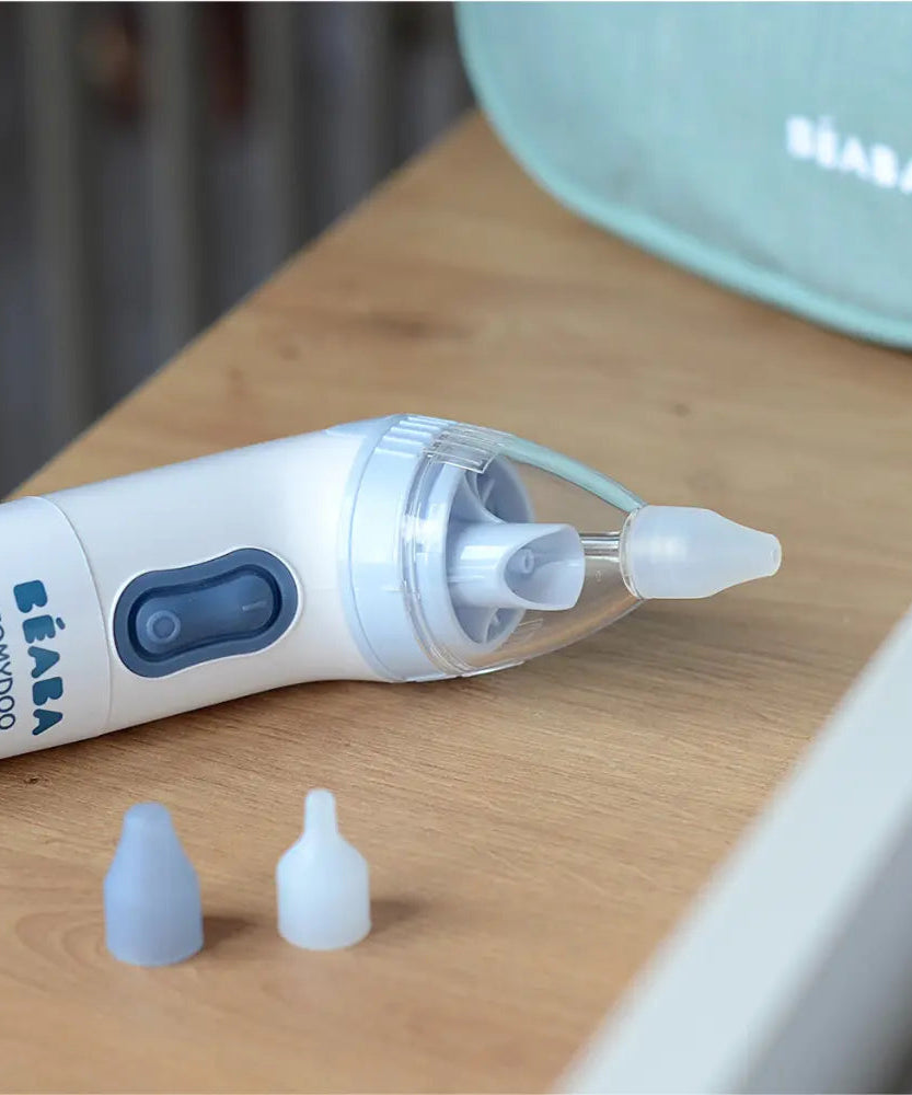 Beaba Tomydoo Wireless Electric Baby Nose Cleaner 0+ Months – Portable Nasal Aspirator with 3 Silicone Tips, Gentle Suction for Newborns & Infants, Easy-Clean Nasal Congestion Relief Device