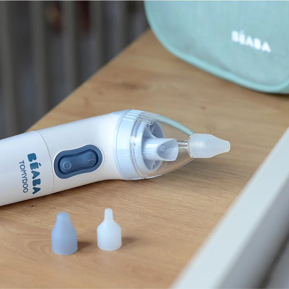 Beaba Tomydoo Wireless Electric Baby Nose Cleaner 0+ Months – Portable Nasal Aspirator with 3 Silicone Tips, Gentle Suction for Newborns & Infants, Easy-Clean Nasal Congestion Relief Device