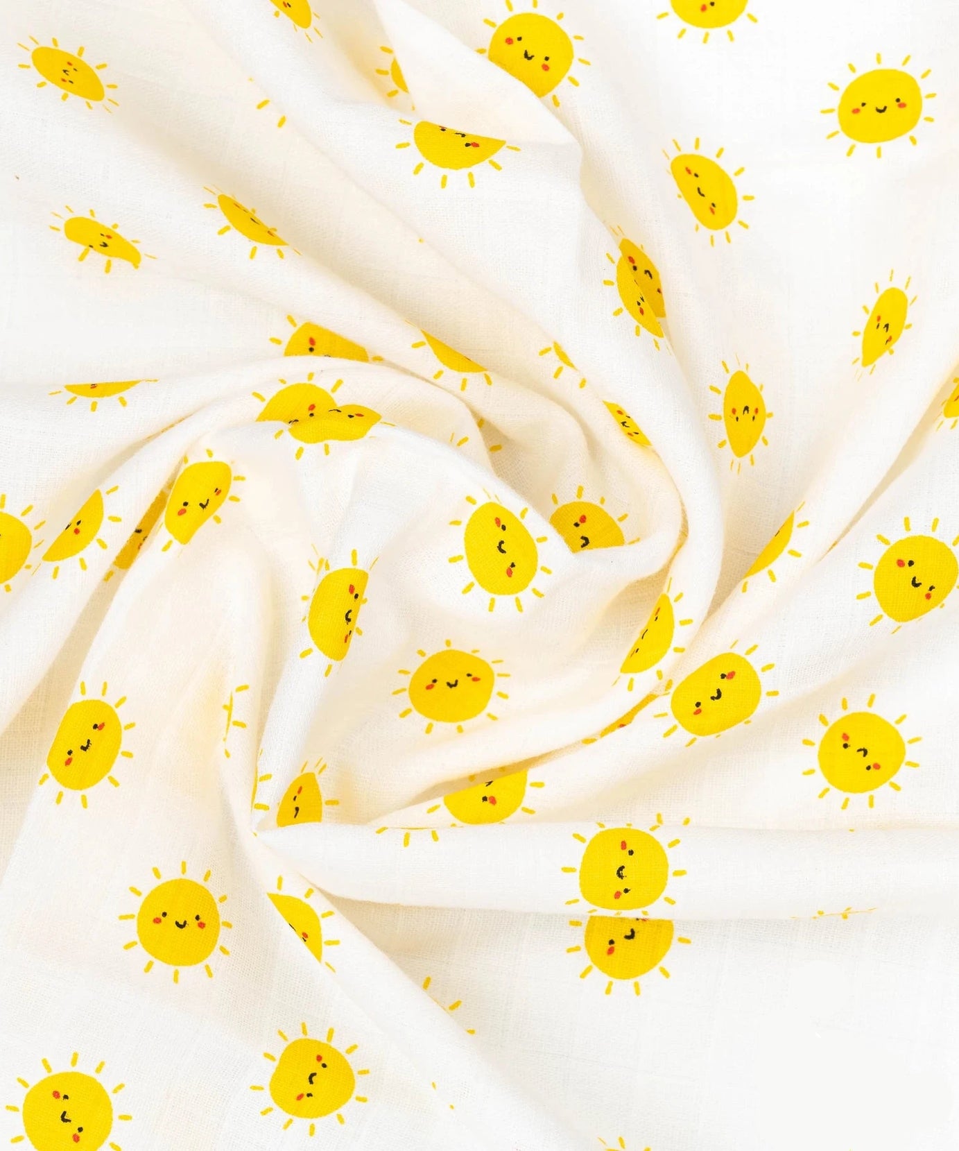 BeeLittle Sunny Day Organic Muslin Swaddle - 100 cm x 100 cm | Pure Cotton, Soft, Lightweight, and Breathable | Blanket for Newborns