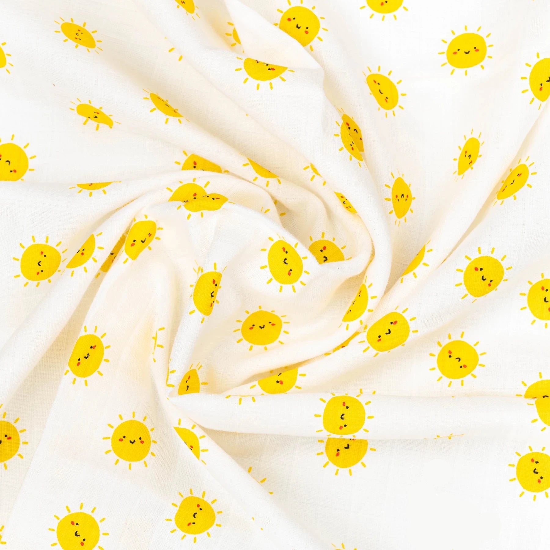 BeeLittle Sunny Day Organic Muslin Swaddle - 100 cm x 100 cm | Pure Cotton, Soft, Lightweight, and Breathable | Blanket for Newborns