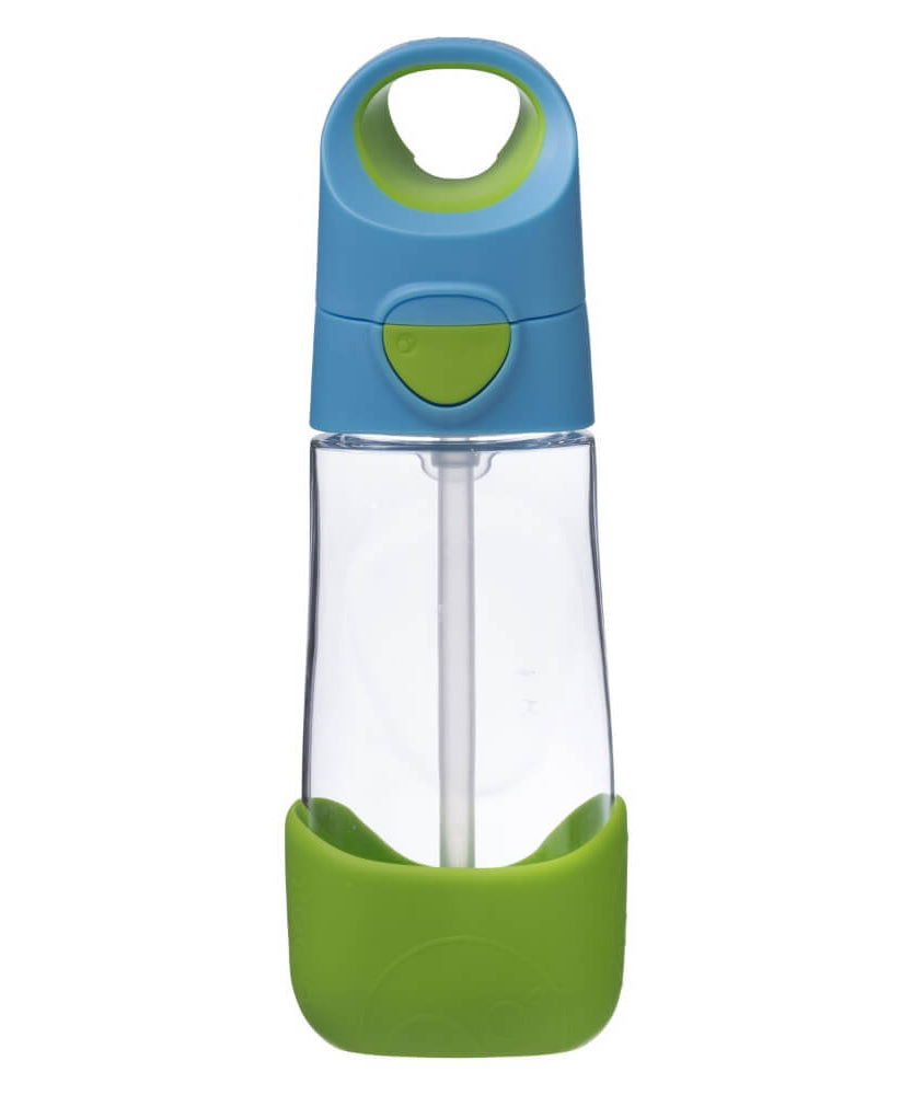 B.Box Tritan Straw Drink Bottle for Kids 450ml | Easy-Grip Leak-Proof Water Bottle with Flip Lid, Silicone Straw & Triangular Design | BPA-Free – Ages 12m+ | 5 Colors Available - MINIMEE KIDS