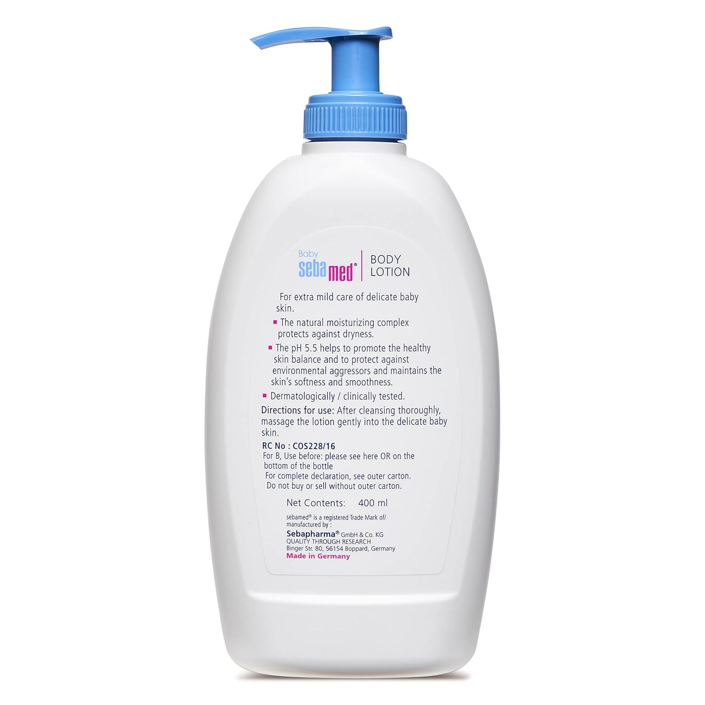 Sebamed Baby Body Lotion - 400ml | pH 5.5 | Camomile & Allantoin for Sensitive Skin - MINIMEE KIDS