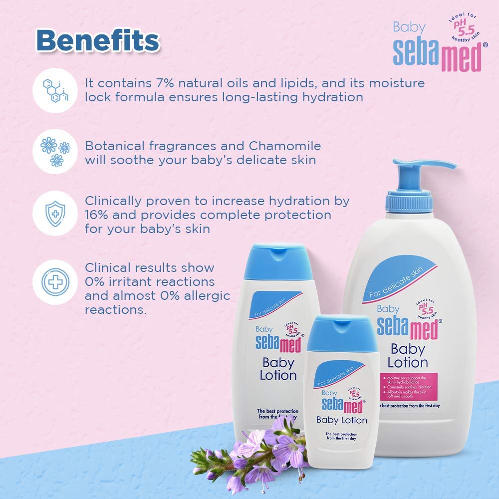 Sebamed Baby Body Lotion - 400ml | pH 5.5 | Camomile & Allantoin for Sensitive Skin - MINIMEE KIDS