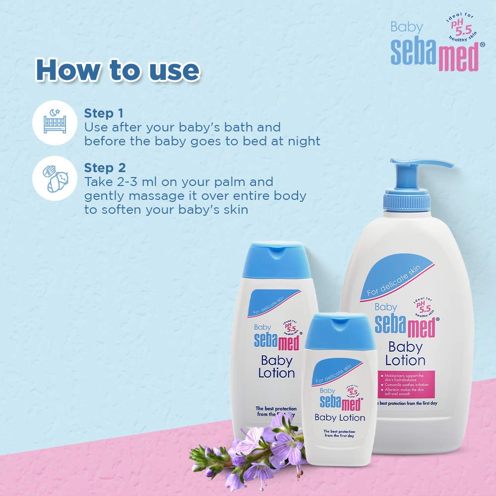 Sebamed Baby Body Lotion - 400ml | pH 5.5 | Camomile & Allantoin for Sensitive Skin - MINIMEE KIDS