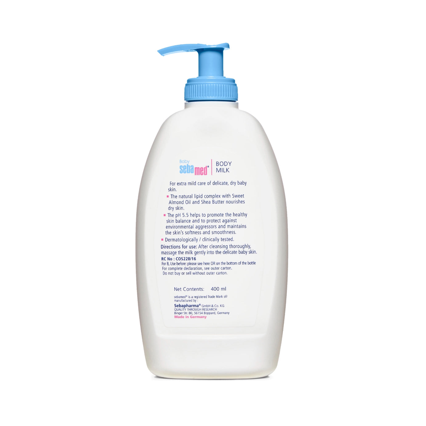 Baby Sebamed Body Milk Lotion for Delicate & Dry Skin with Panthenol - 400ml - MINIMEE KIDS