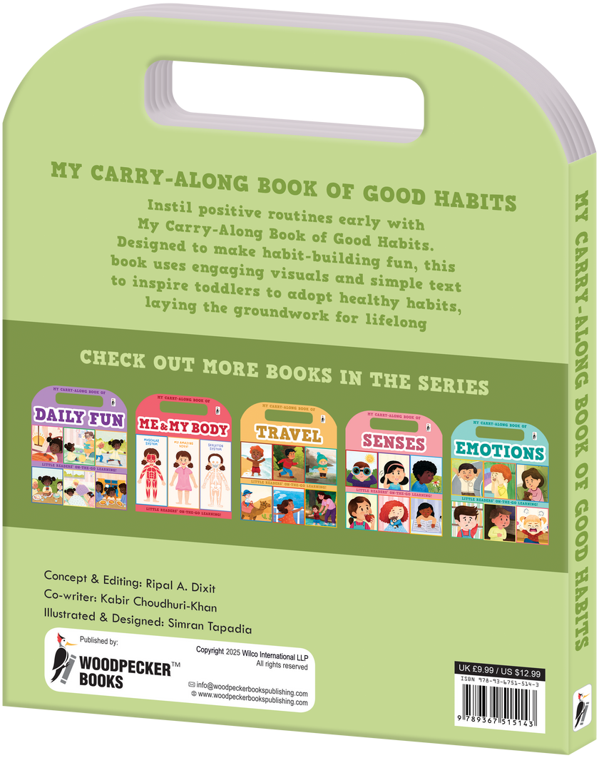 My Carry-Along Book of Good Habits – Interactive Toddler Board Book with Built-In Handle for Early Routines, Healthy Habit Building, and Lifelong Well-Being