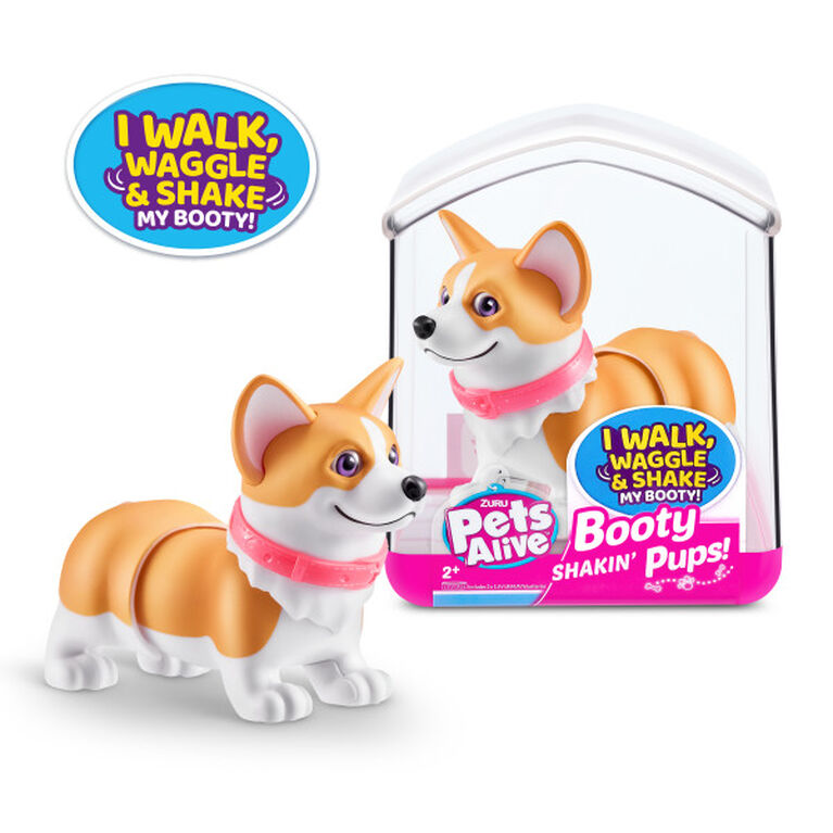 Zuru Pets Alive Booty Shakin' Pups - Interactive Mini Dog Toys That Walk, Waggle, and Booty Shake - Electronic Puppy Toy for Kids - you will get randomly 1 puppy only