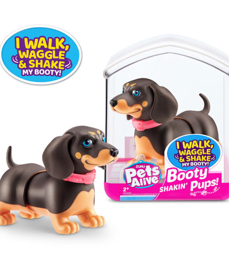 Zuru Pets Alive Booty Shakin' Pups - Interactive Mini Dog Toys That Walk, Waggle, and Booty Shake - Electronic Puppy Toy for Kids - you will get randomly 1 puppy only