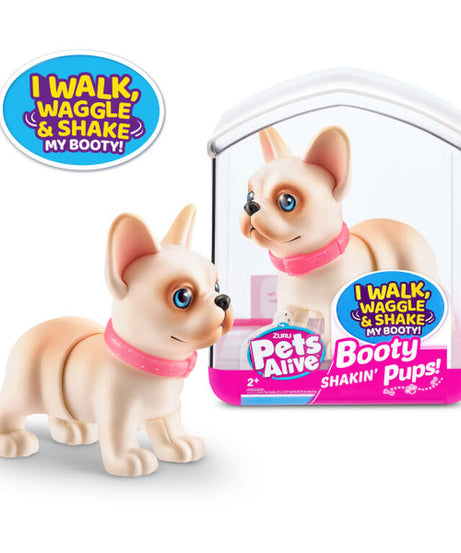 Zuru Pets Alive Booty Shakin' Pups - Interactive Mini Dog Toys That Walk, Waggle, and Booty Shake - Electronic Puppy Toy for Kids - you will get randomly 1 puppy only