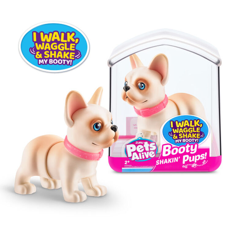 Zuru Pets Alive Booty Shakin' Pups - Interactive Mini Dog Toys That Walk, Waggle, and Booty Shake - Electronic Puppy Toy for Kids - you will get randomly 1 puppy only