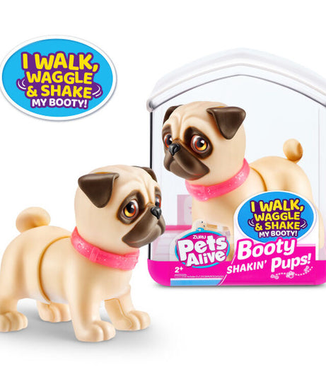 Zuru Pets Alive Booty Shakin' Pups - Interactive Mini Dog Toys That Walk, Waggle, and Booty Shake - Electronic Puppy Toy for Kids - you will get randomly 1 puppy only