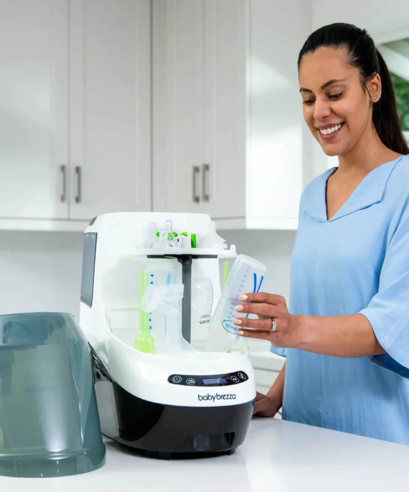 Baby Brezza Bottle Washer Pro | All-in-One Automatic Bottle Washer, Sterilizer & Dryer | Clinically Proven Better than Hand Washing | HEPA Filtered & 6 Cleaning Modes | 12-Month Warranty - MINIMEE KIDS