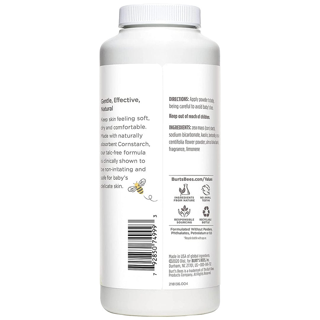 Burt’s Bees Baby Dusting Powder – 100% Natural Talc-Free Baby Powder for Soft & Dry Skin – Gentle, Pediatrician-Tested Formula – Paraben-Free & Phthalate-Free – 212.6g