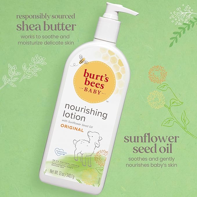 Burt’s Bees Baby Nourishing Lotion with Sunflower Seed Oil 340.1g | Original Formula - MINIMEE KIDS