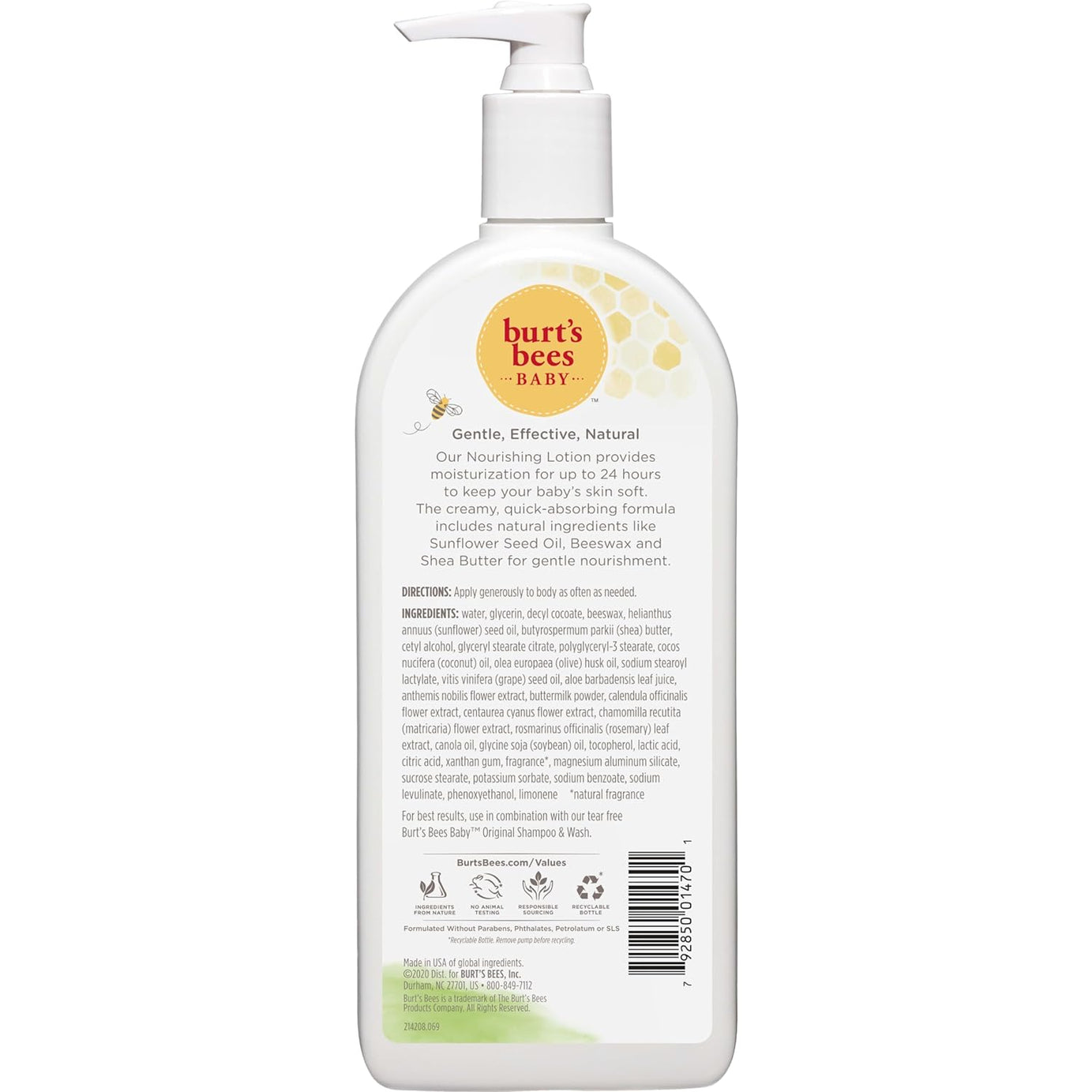 Burt’s Bees Baby Nourishing Lotion with Sunflower Seed Oil 340.1g | Original Formula - MINIMEE KIDS