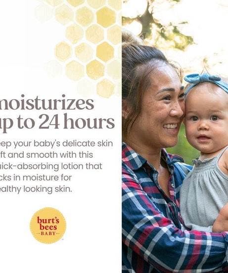 Burt's Bees Baby Ultra Gentle Lotion with Aloe – 99% Natural Moisturizer for Baby’s Sensitive Skin – Quick-Absorbing with Shea Butter & Jojoba – Pediatrician-Tested, Hypoallergenic Baby Lotion | Made in USA – 340.1g