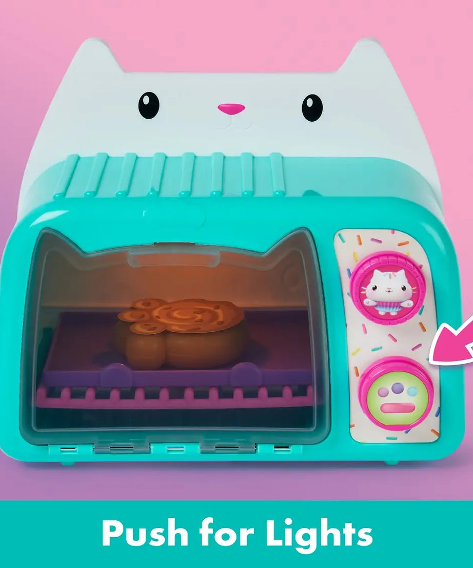 Gabby’s Dollhouse Cakey Oven Toy Set | Interactive Pretend Baking Playset with Lights & Sounds – 11-Piece Kit for Ages 3+ | DreamWorks Netflix Series Inspired | Includes Cakey Figure, Treats & Accessories - MINIMEE KIDS