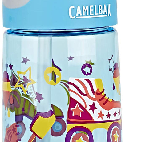 CamelBak Eddy+ Kids 400ml Water Bottle - Roller Skates Design | Spill-Proof, Easy-Sip & BPA-Free | for 3+ Years