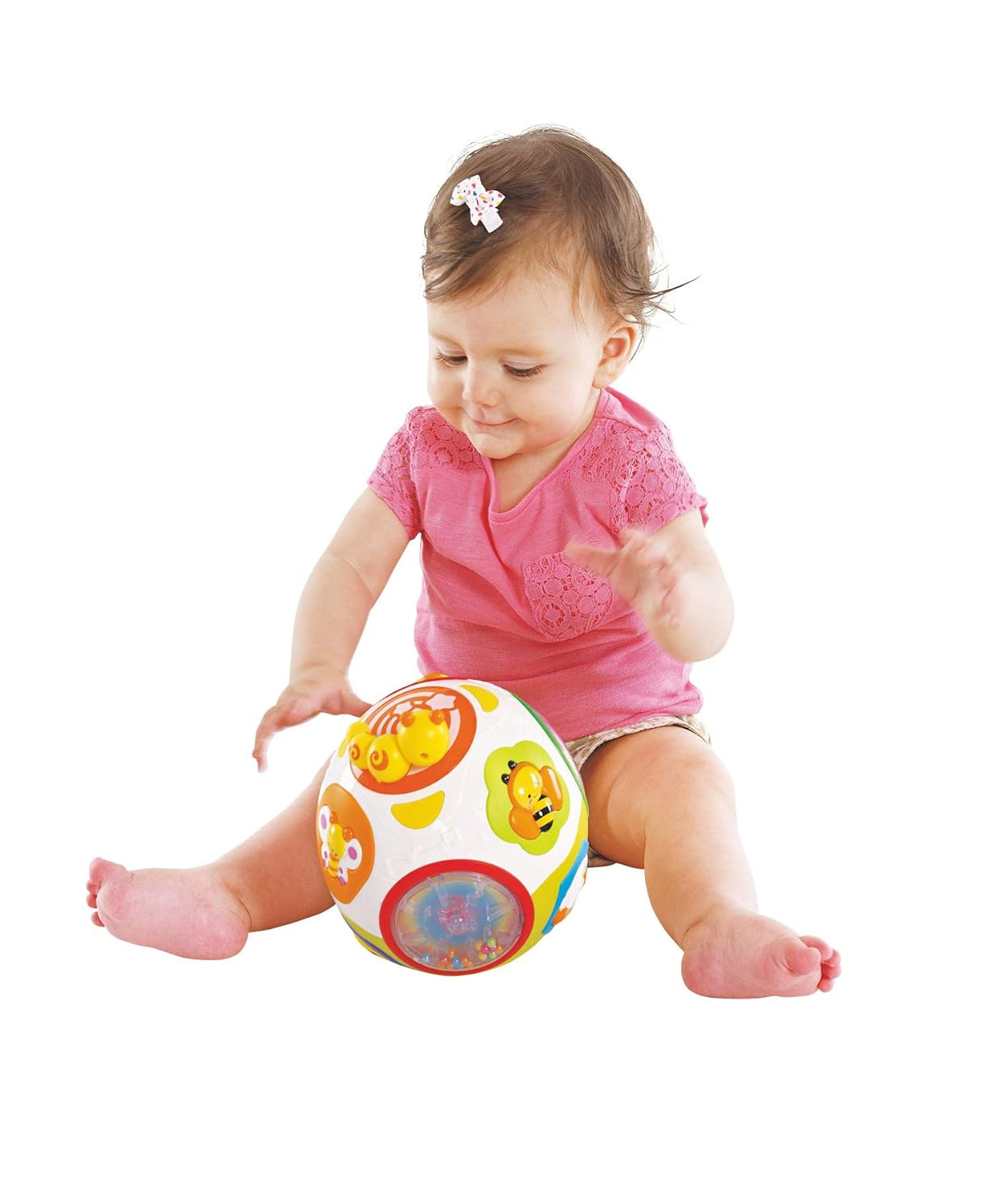 Hola Catch Me Activity Ball | Interactive Learning Toy with Music, Sounds & Motion | Educational Ball for Babies & Toddlers - MINIMEE KIDS