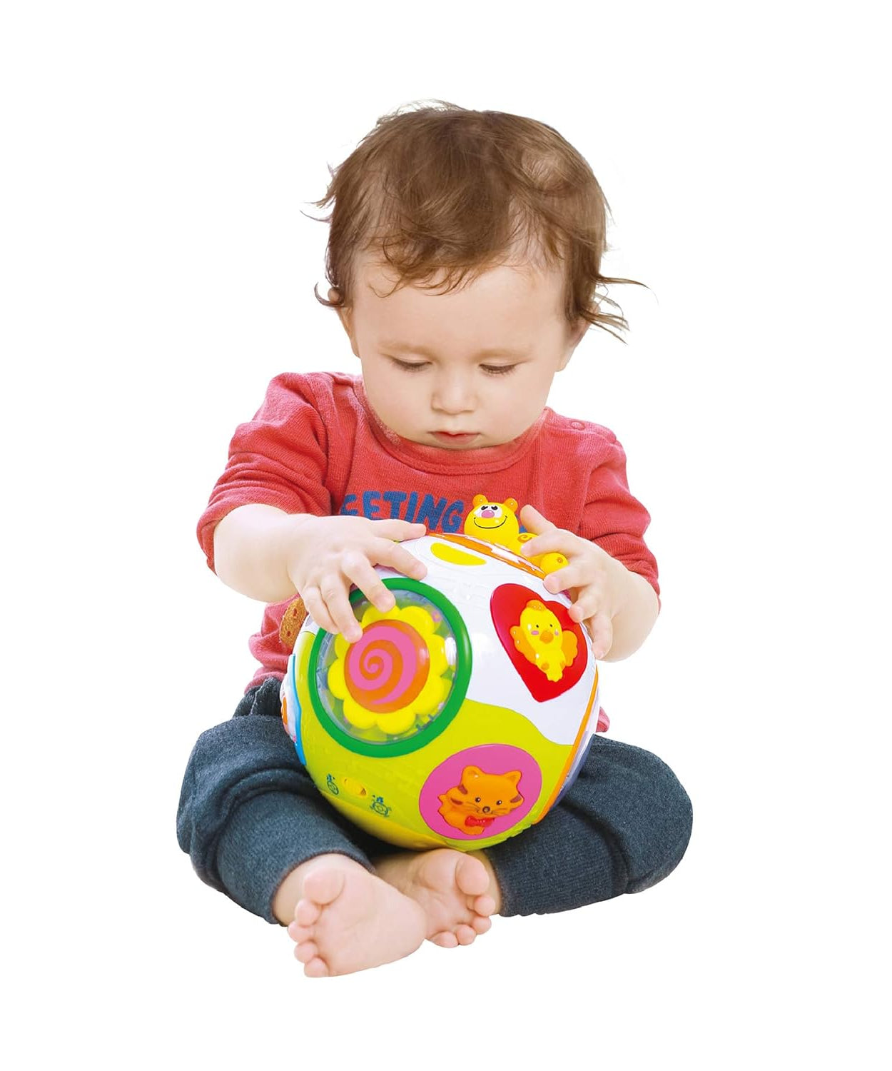 Hola Catch Me Activity Ball | Interactive Learning Toy with Music, Sounds & Motion | Educational Ball for Babies & Toddlers - MINIMEE KIDS